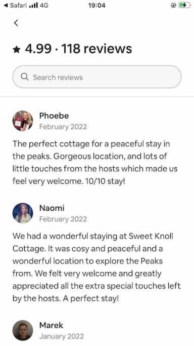 Sweet Knoll Cottage Buxton  Exteriér fotografie